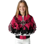 custom toronto raptors winged blaze red white bomber jacket best selling