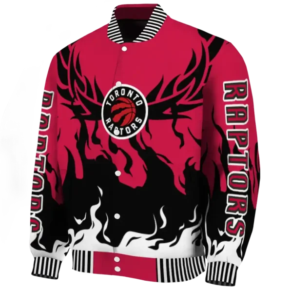 custom toronto raptors winged blaze red white varsity jacket best selling.webp