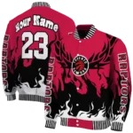 custom toronto raptors winged blaze red white varsity jacket best selling.webp