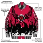 custom toronto raptors winged blaze red white varsity jacket best selling.webp