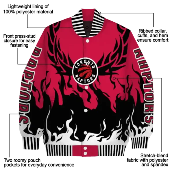 custom toronto raptors winged blaze red white varsity jacket new arrival.webp