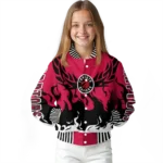 custom toronto raptors winged blaze red white varsity jacket best selling.webp
