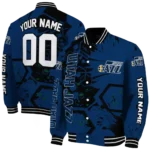 custom utah jazz hexagon cluster navy black varsity jacket best selling.webp