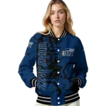 custom utah jazz hexagon cluster navy black varsity jacket best selling.webp