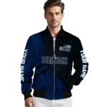 custom utah jazz hexagon mesh navy black bomber jacket best selling