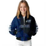 custom utah jazz hexagon mesh navy black bomber jacket best selling