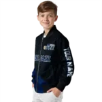 custom utah jazz hexagon mesh navy black bomber jacket best selling