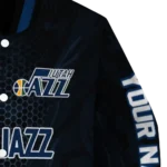 custom utah jazz hexagon mesh navy black varsity jacket best selling.webp