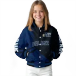 custom utah jazz hexagon mesh navy black varsity jacket best selling.webp