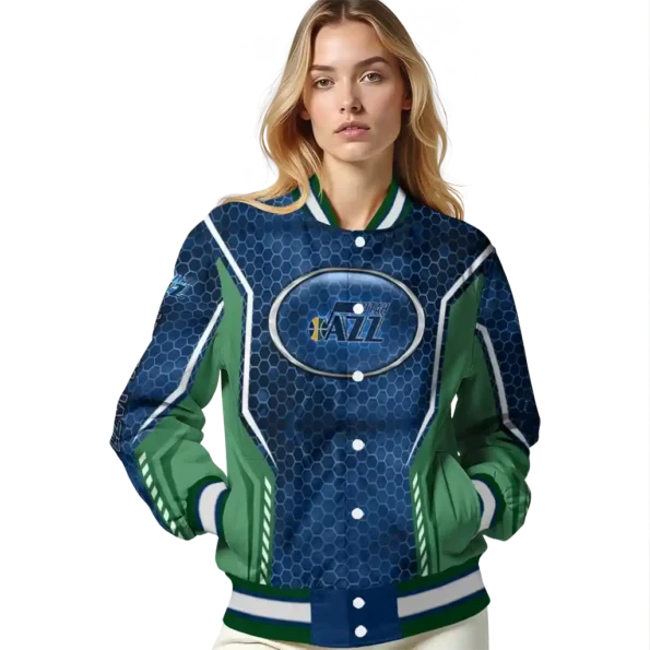 custom utah jazz power plate navy varsity jacket latest model.webp