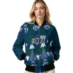custom utah jazz pyramid shapes navy bomber jacket best selling