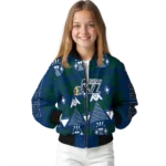 custom utah jazz pyramid shapes navy bomber jacket best selling