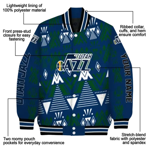 custom utah jazz pyramid shapes navy varsity jacket new arrival.webp
