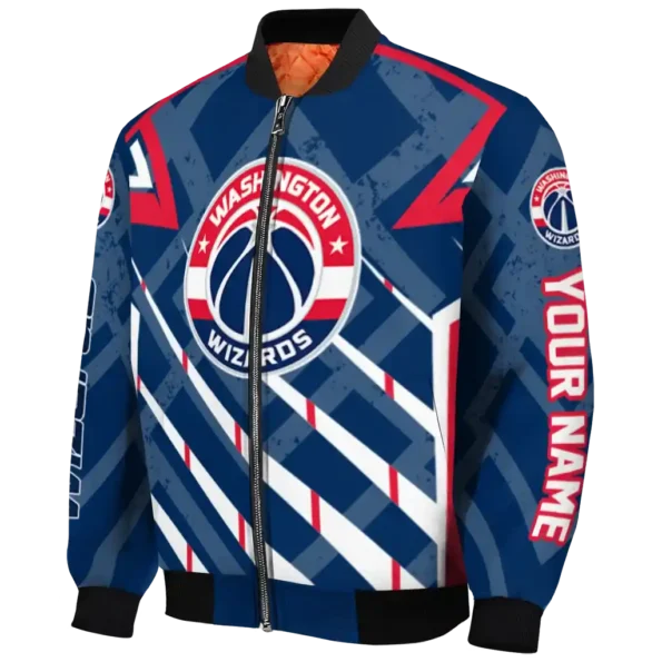 custom washington wizards chevron angles blue bomber jacket best selling