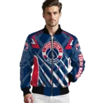 custom washington wizards chevron angles blue bomber jacket best selling