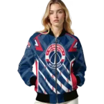 custom washington wizards chevron angles blue bomber jacket best selling