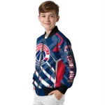 custom washington wizards chevron angles blue bomber jacket best selling