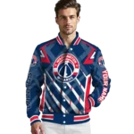 custom washington wizards chevron angles blue varsity jacket best selling.webp