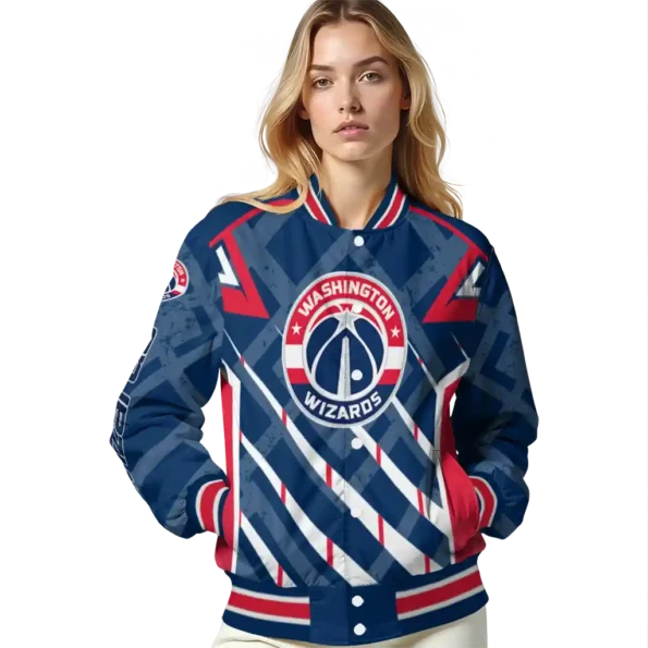 custom washington wizards chevron angles blue varsity jacket latest model.webp