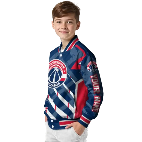 custom washington wizards chevron angles blue varsity jacket trendy.webp
