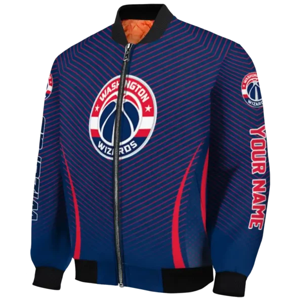 custom washington wizards chevron arrow blue bomber jacket best selling