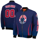custom washington wizards chevron arrow blue bomber jacket best selling