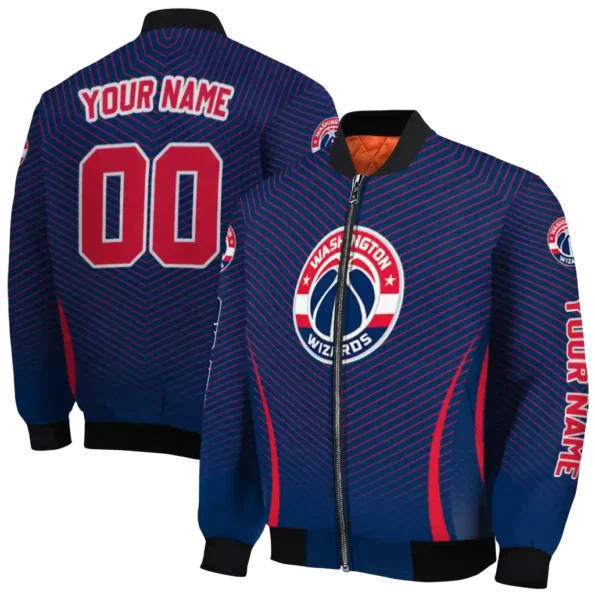 custom washington wizards chevron arrow blue bomber jacket fashion forward