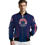 custom washington wizards chevron arrow blue bomber jacket best selling