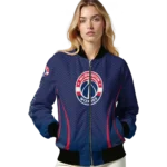 custom washington wizards chevron arrow blue bomber jacket best selling