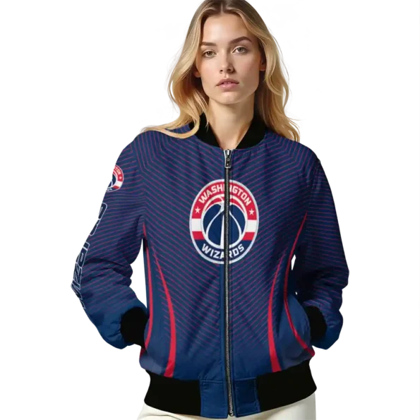 custom washington wizards chevron arrow blue bomber jacket latest model