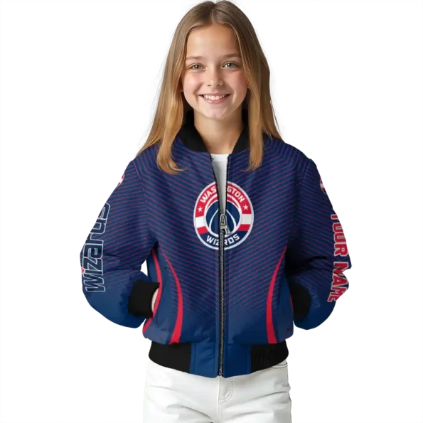 custom washington wizards chevron arrow blue bomber jacket top rated