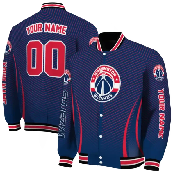 custom washington wizards chevron arrow blue varsity jacket fashion forward.webp