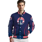 custom washington wizards chevron arrow blue varsity jacket best selling.webp