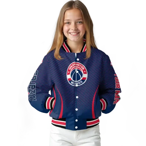 custom washington wizards chevron arrow blue varsity jacket top rated.webp