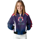 custom washington wizards hexagon grid blue bomber jacket best selling