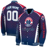 custom washington wizards hexagon grid blue varsity jacket best selling.webp