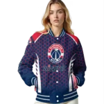 custom washington wizards hexagon grid blue varsity jacket best selling.webp