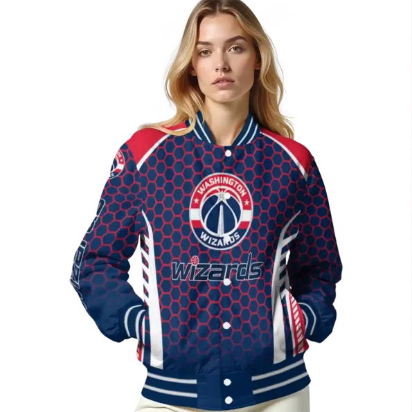 custom washington wizards hexagon grid blue varsity jacket latest model.webp