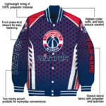 custom washington wizards hexagon grid blue varsity jacket best selling.webp