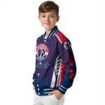 custom washington wizards hexagon grid blue varsity jacket best selling.webp