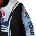 custom washington wizards mesh effect blue black bomber jacket best selling