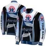 custom washington wizards mesh effect blue black varsity jacket best selling.webp