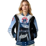 custom washington wizards mesh effect blue black varsity jacket best selling.webp