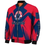 custom washington wizards spider mark blue bomber jacket best selling
