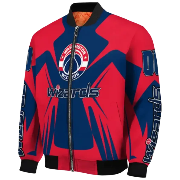 custom washington wizards spider mark blue bomber jacket best selling