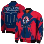 custom washington wizards spider mark blue bomber jacket best selling