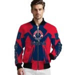 custom washington wizards spider mark blue bomber jacket best selling