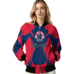 custom washington wizards spider mark blue bomber jacket best selling