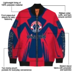 custom washington wizards spider mark blue bomber jacket best selling