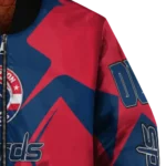 custom washington wizards spider mark blue bomber jacket best selling